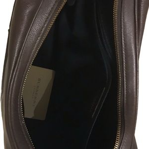 Leather hobo bag with pocket inside
